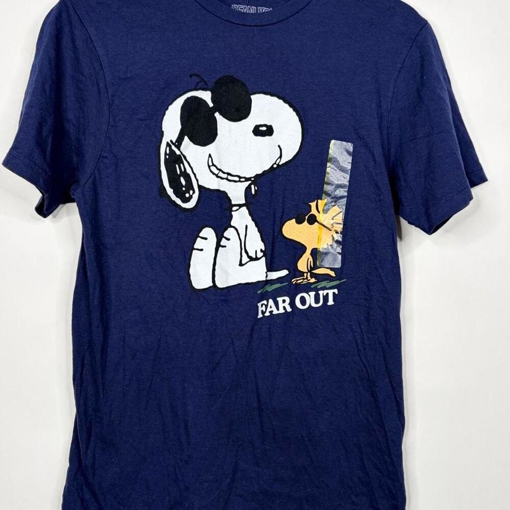 Peanuts Women's Blue and Navy T-shirt